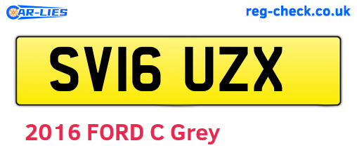 SV16UZX are the vehicle registration plates.
