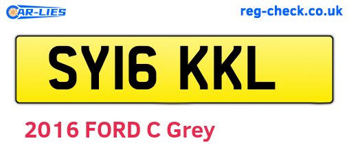 SY16KKL are the vehicle registration plates.