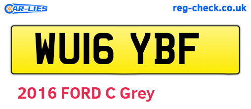 WU16YBF are the vehicle registration plates.