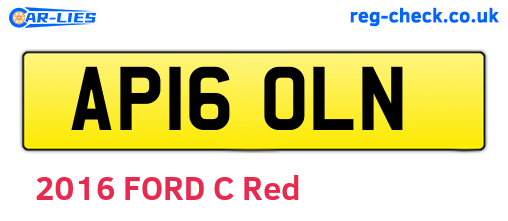 AP16OLN are the vehicle registration plates.