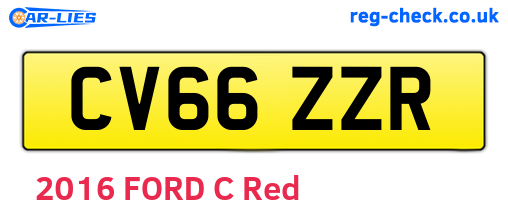 CV66ZZR are the vehicle registration plates.