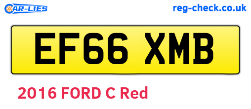 EF66XMB are the vehicle registration plates.