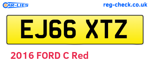 EJ66XTZ are the vehicle registration plates.