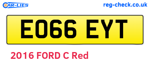EO66EYT are the vehicle registration plates.