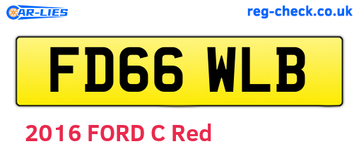 FD66WLB are the vehicle registration plates.