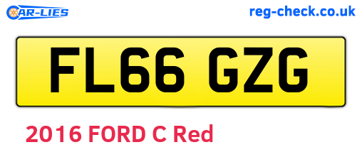 FL66GZG are the vehicle registration plates.