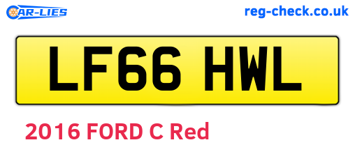 LF66HWL are the vehicle registration plates.
