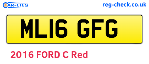 ML16GFG are the vehicle registration plates.