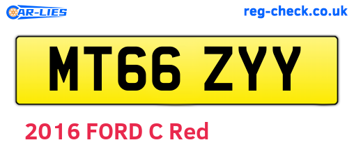 MT66ZYY are the vehicle registration plates.