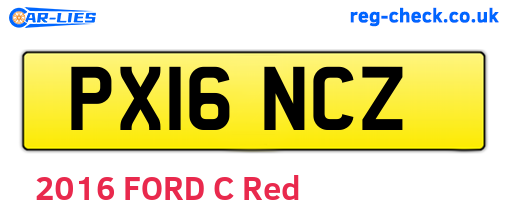 PX16NCZ are the vehicle registration plates.