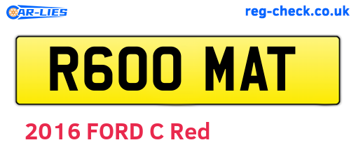 R600MAT are the vehicle registration plates.