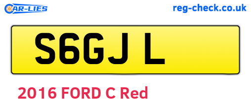 S6GJL are the vehicle registration plates.