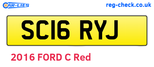 SC16RYJ are the vehicle registration plates.