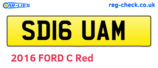 SD16UAM are the vehicle registration plates.