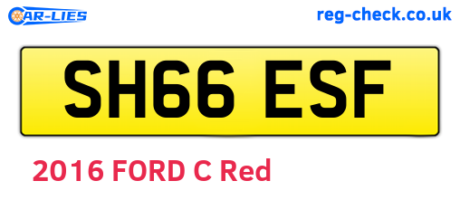 SH66ESF are the vehicle registration plates.