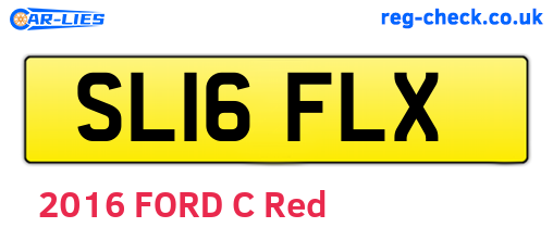 SL16FLX are the vehicle registration plates.