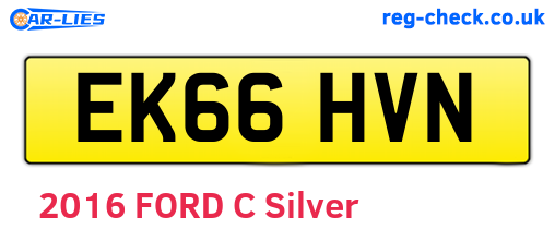 EK66HVN are the vehicle registration plates.
