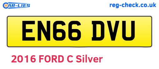 EN66DVU are the vehicle registration plates.