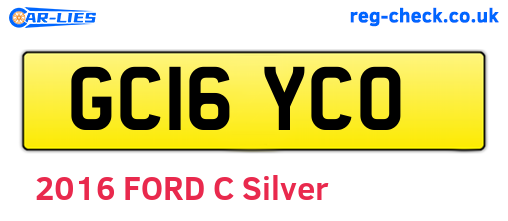 GC16YCO are the vehicle registration plates.
