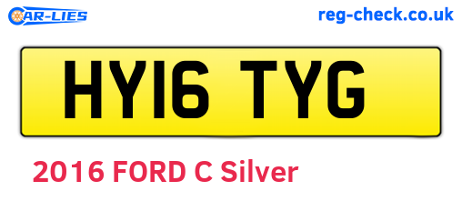 HY16TYG are the vehicle registration plates.