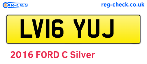 LV16YUJ are the vehicle registration plates.