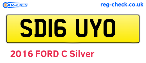 SD16UYO are the vehicle registration plates.