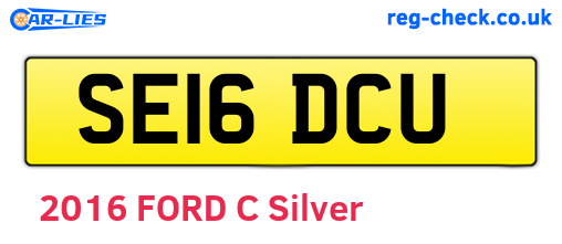 SE16DCU are the vehicle registration plates.