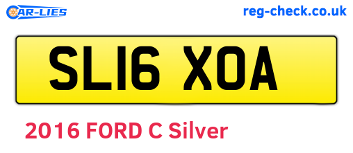SL16XOA are the vehicle registration plates.
