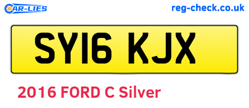 SY16KJX are the vehicle registration plates.