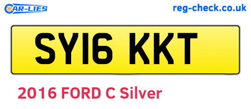 SY16KKT are the vehicle registration plates.