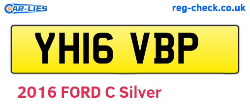 YH16VBP are the vehicle registration plates.