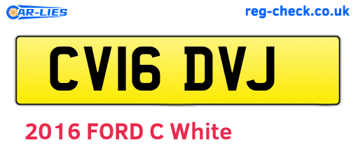 CV16DVJ are the vehicle registration plates.