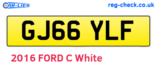 GJ66YLF are the vehicle registration plates.