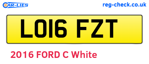 LO16FZT are the vehicle registration plates.