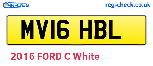MV16HBL are the vehicle registration plates.