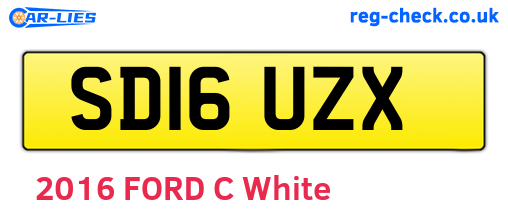 SD16UZX are the vehicle registration plates.