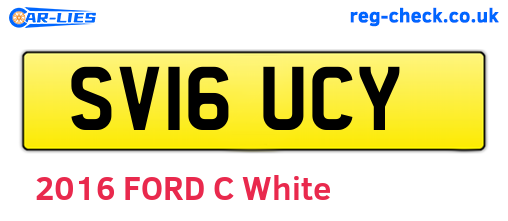 SV16UCY are the vehicle registration plates.