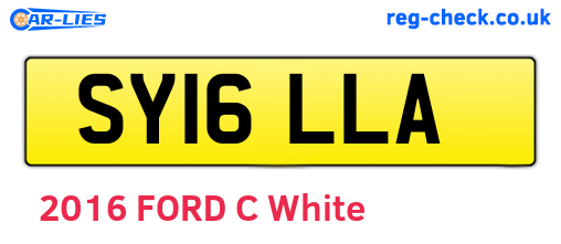 SY16LLA are the vehicle registration plates.