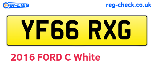 YF66RXG are the vehicle registration plates.