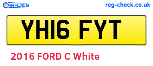 YH16FYT are the vehicle registration plates.