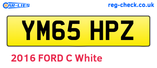 YM65HPZ are the vehicle registration plates.