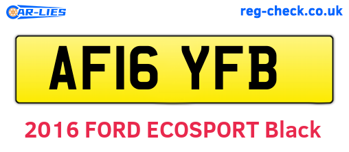 AF16YFB are the vehicle registration plates.