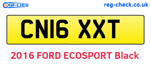 CN16XXT are the vehicle registration plates.