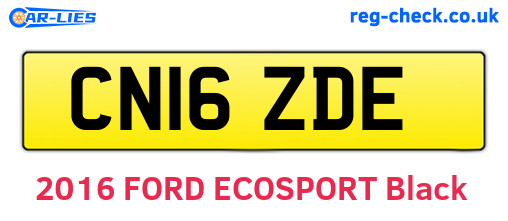 CN16ZDE are the vehicle registration plates.