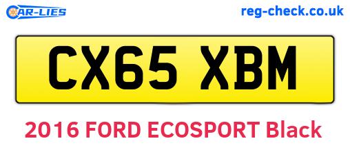 CX65XBM are the vehicle registration plates.