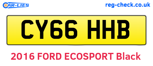 CY66HHB are the vehicle registration plates.