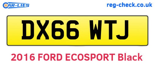DX66WTJ are the vehicle registration plates.