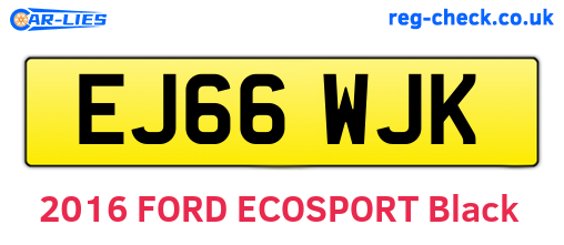EJ66WJK are the vehicle registration plates.
