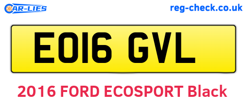 EO16GVL are the vehicle registration plates.