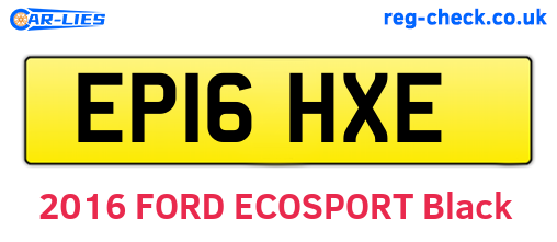 EP16HXE are the vehicle registration plates.